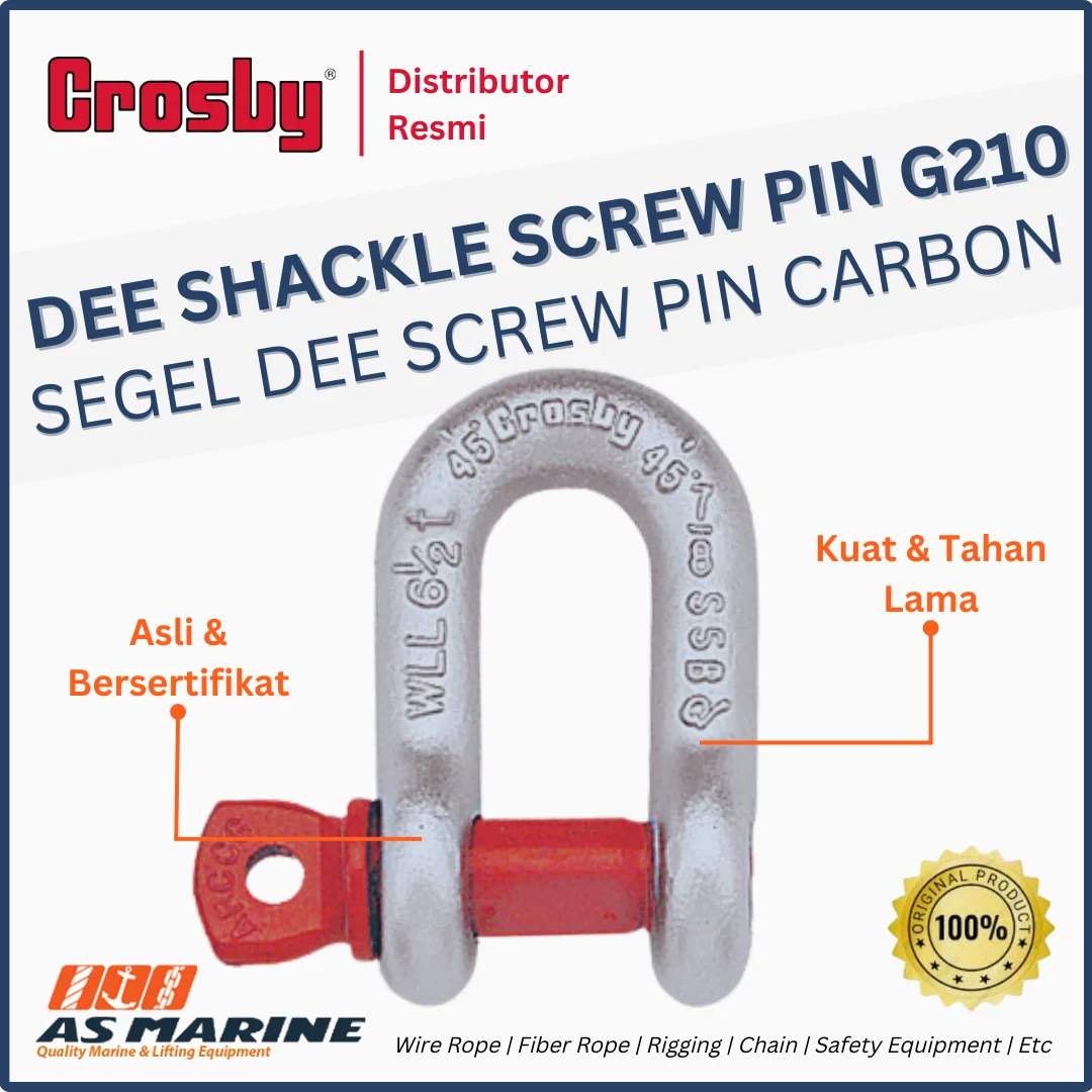 dee shackle screw pin crosby g210